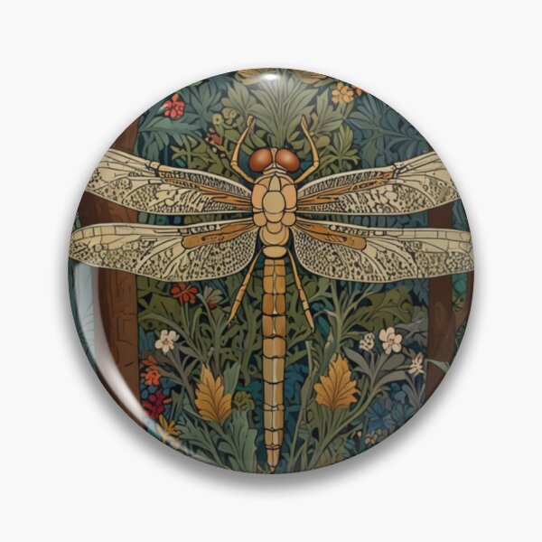 Item preview, Vintage art nouveau dragonfly woodland forest botanical garden forest designed and sold by hollycooper.