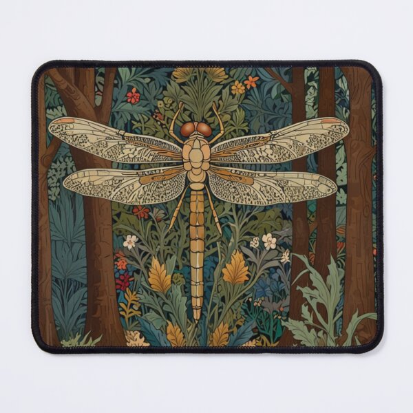 Item preview, Vintage art nouveau dragonfly woodland forest botanical garden forest designed and sold by hollycooper.