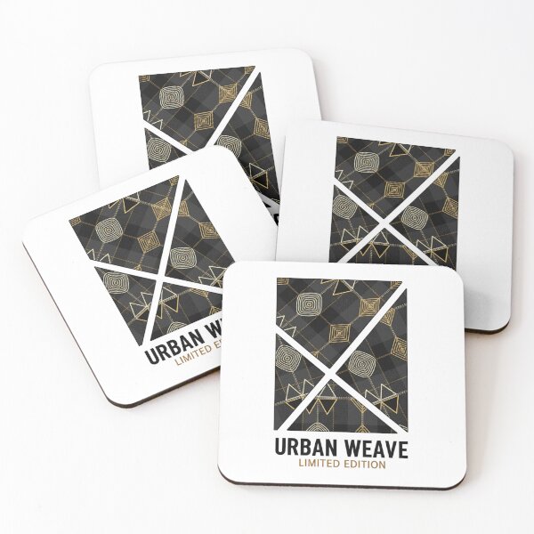 Item preview, Copy of URBAN WEAVE - Geometric Plaid Fusion（BLACK） designed and sold by Jchan24.