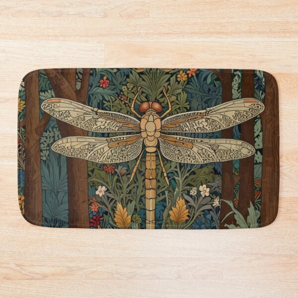 Item preview, Vintage art nouveau dragonfly woodland forest botanical garden forest designed and sold by hollycooper.