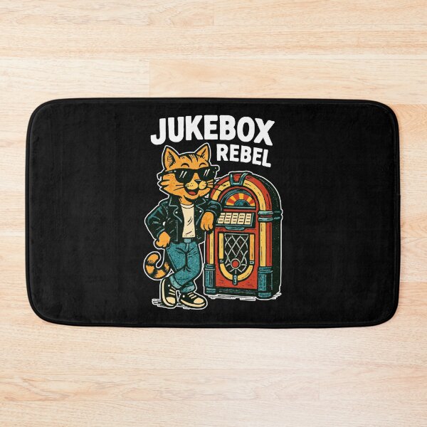 Item preview, Jukebox Rebel: Cool retro cat in comic style designed and sold by Pineapple-Tree.