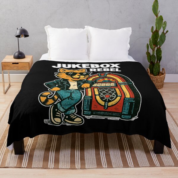 Item preview, Jukebox Rebel: Cool retro cat in comic style designed and sold by Pineapple-Tree.