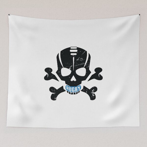 Item preview, Rugby Fan Pirate Skull Jolly Rugger designed and sold by oberdoofus.