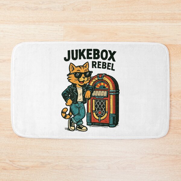 Item preview, Jukebox Rebel: Cool retro cat in comic style designed and sold by Pineapple-Tree.