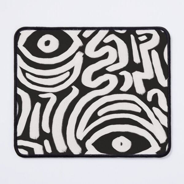 Item preview, Black and white abstract squiggles designed and sold by pandyxo.