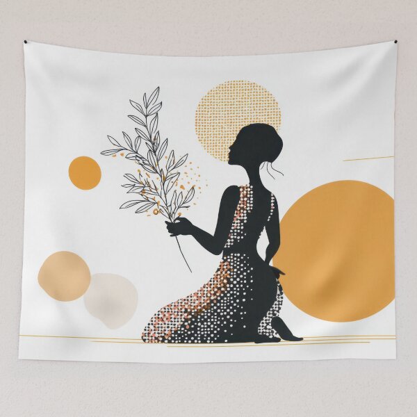 Item preview, Woman holding a branch while sitting designed and sold by anytka.
