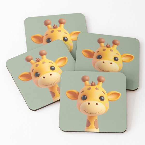 Item preview, Cute 3D Giraffe Face Safari Animal Mascot designed and sold by Anna_art_space.