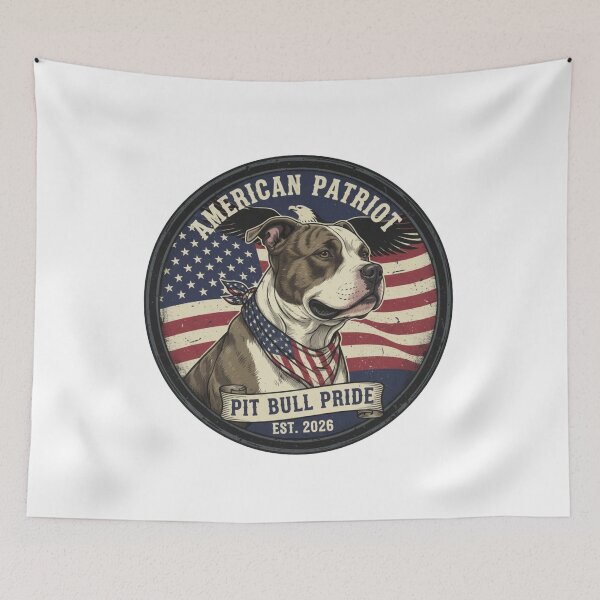 Item preview, American Patriot Pit Bull – USA Flag Dog Pride Vintage Badge 2026 designed and sold by Wear Sculpt.