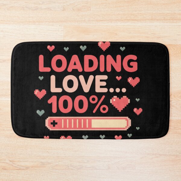 Item preview, Loading Love 100% - Pixel Art Romantic Design designed and sold by Designorado.