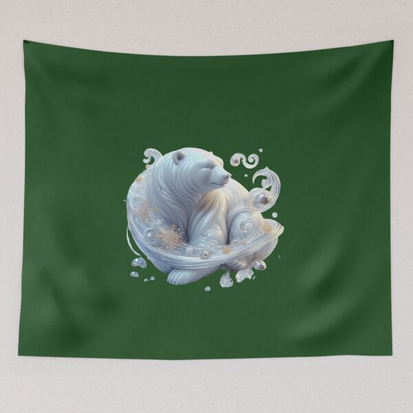 Item preview, Majestic Ice Spirit Polar Bear Illustration designed and sold by Moulats.