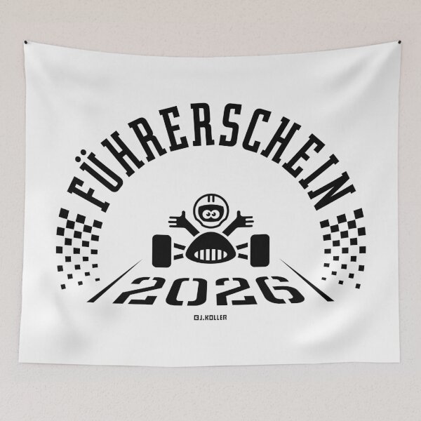 Item preview, Driving licence 2026 (new driver / finish line / Black) designed and sold by Roderix.