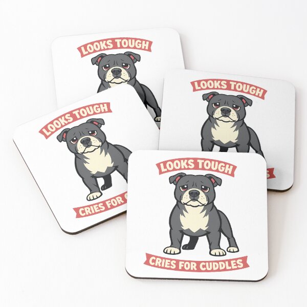 Item preview, Looks Tough Cries for Cuddles Funny Dog Design designed and sold by BestFriendTees.