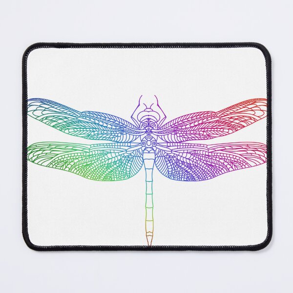 Item preview, Elegant minimalist Colorful dragonfly drawing designed and sold by hollycooper.