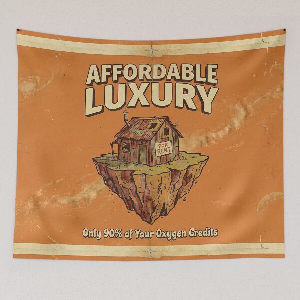 Item preview, Affordable Luxury Retro Futuristic Housing Illustration designed and sold by SavinMercantile.