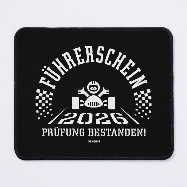 Item preview, Driving licence 2026 – Driving test passed! (New driver / Finish line / White) designed and sold by Roderix.