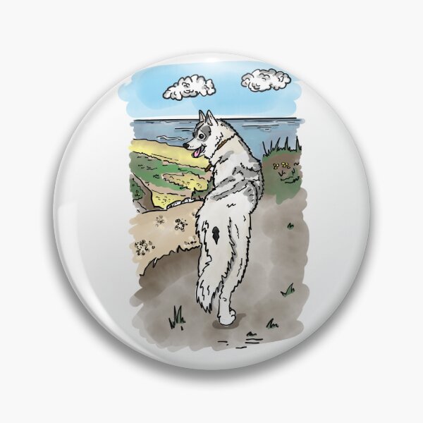 Item preview, Happy husky dog cartoon designed and sold by RoseWolfGifts.