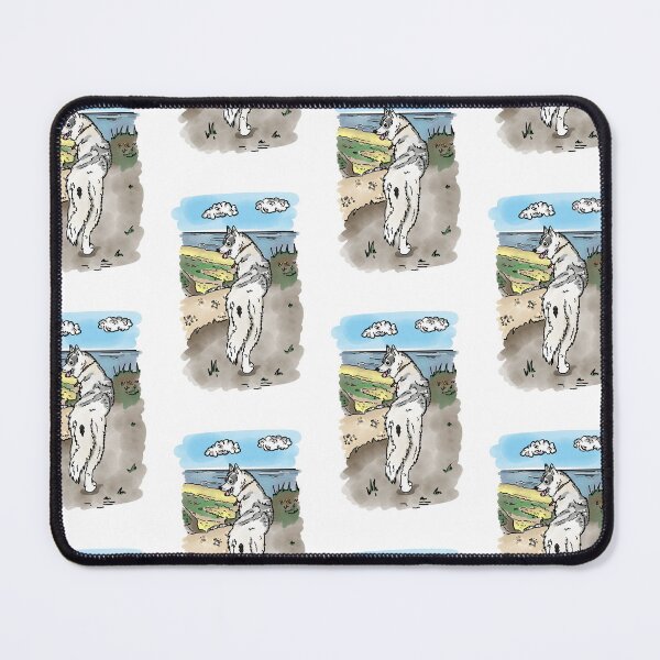 Item preview, Happy husky dog cartoon designed and sold by RoseWolfGifts.