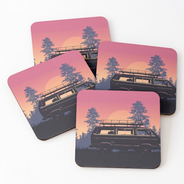 Item preview, Sunset view with a van near trees designed and sold by anytka.