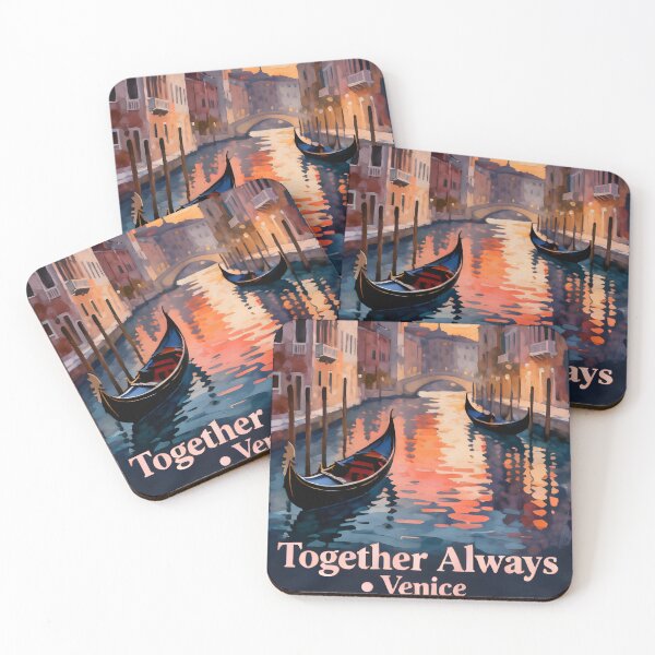 Item preview, Together Always Venice Design with Canal, Gondolas and Classic Architecture designed and sold by FreeFromDefault.