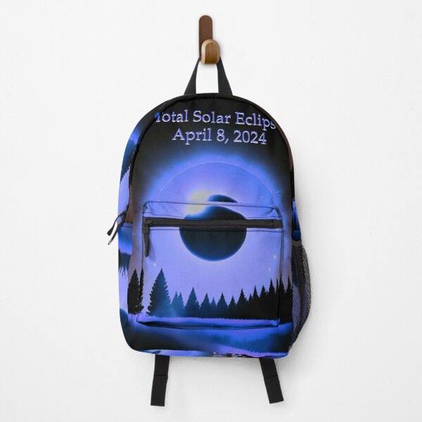 Item preview, 2024 Solar Eclipse dreamy mystical blue purple landscape designed and sold by hollycooper.
