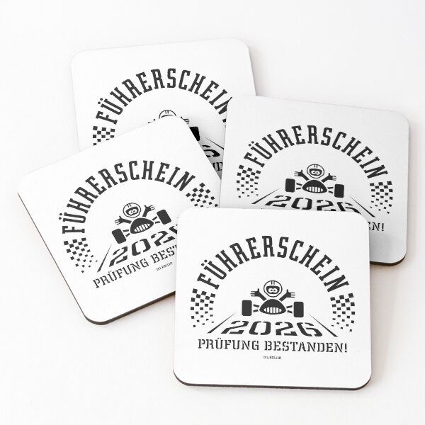 Item preview, Driving licence 2026 – Driving test passed! (New driver / Finish line / Black) designed and sold by Roderix.