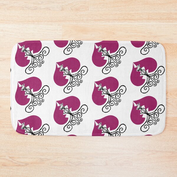 Item preview, Maroon & Black Broken Hearts Cascading on White designed and sold by Digitalmyth's Designs.
