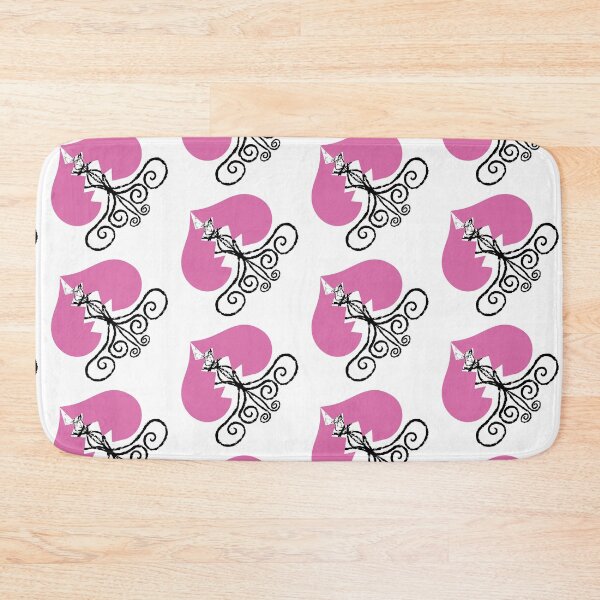 Item preview, Pink & Black Broken Hearts Cascading on White designed and sold by Digitalmyth's Designs.