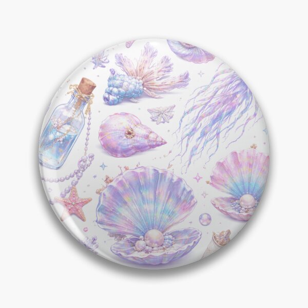 Item preview, Iridescent Pearl & Seashell Nautical Graphic Pack, Holographic Underwater Aesthetic Element Collection designed and sold by AbstractRevival.