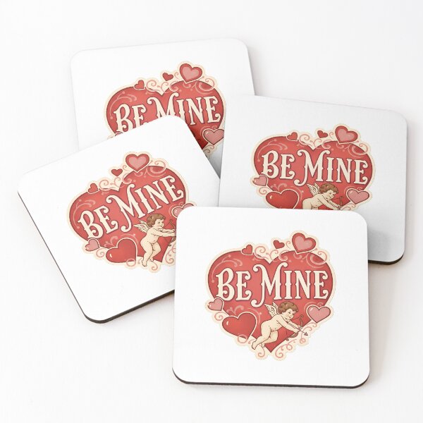 Item preview, Be Mine Vintage Cupid Valentine Heart Illustration designed and sold by Anna_art_space.