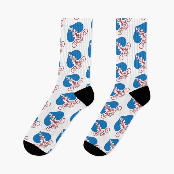 Item preview, Blue & Red Broken Hearts Cascading on White designed and sold by Digitalmyth's Designs.
