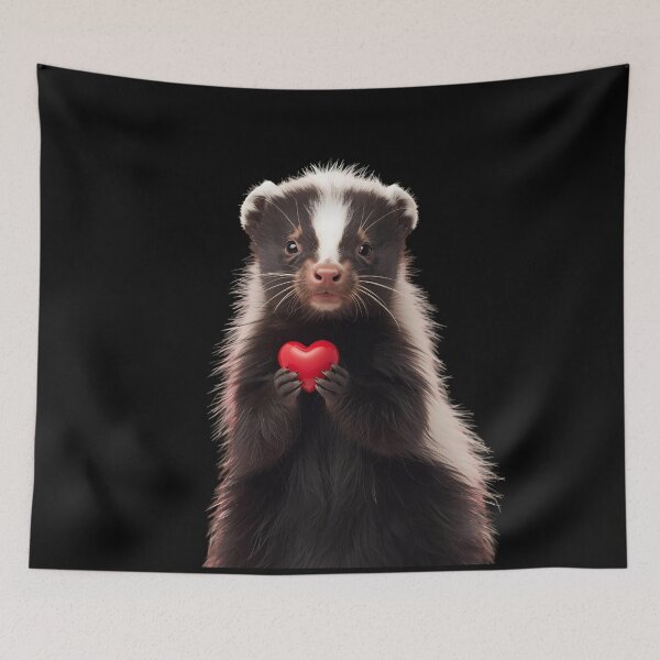 Item preview, Skunk holding a heart 2 designed and sold by Neon G.