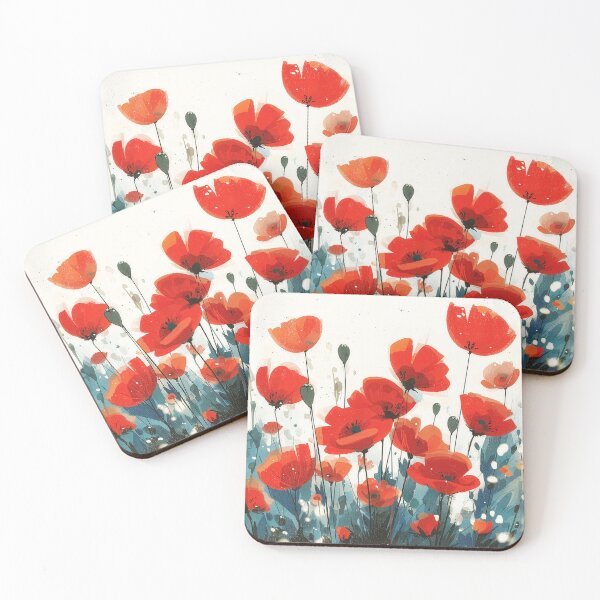 Item preview, Dancing Red Poppies in Breeze designed and sold by Dusk Atelier.