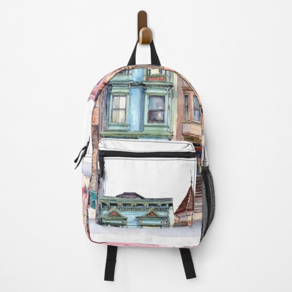 Item preview, Colorful houses on a city street designed and sold by anytka.