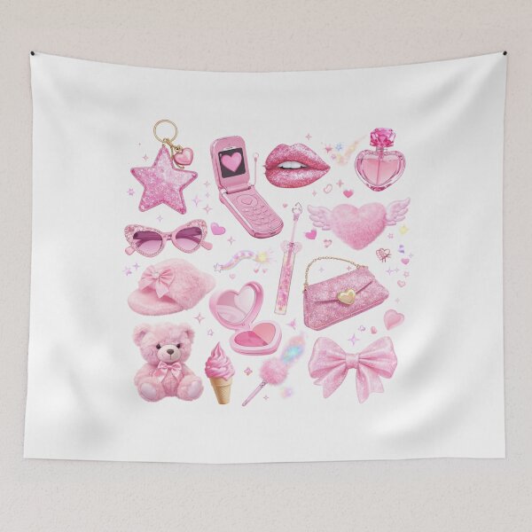 Item preview, Pink Sparkle Y2K Coquette Graphic Elements, Ultra-Feminine Glitter Aesthetic Motif Pack designed and sold by AbstractRevival.