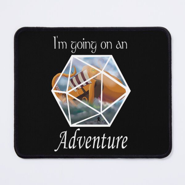 Item preview, I'm Going on an Adventure White Text Kraken designed and sold by Ivorycrow.