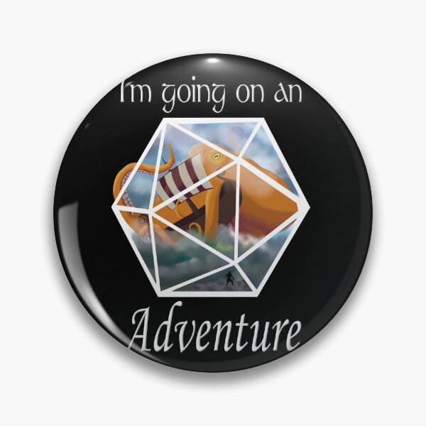 Item preview, I'm Going on an Adventure White Text Kraken designed and sold by Ivorycrow.