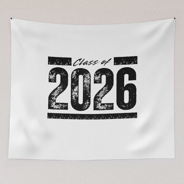 Item preview, Class of 2026 – Bold Graduation Design with Distressed Vintage Style for Seniors and Grads Black 2 Style Font designed and sold by GFamilyC.