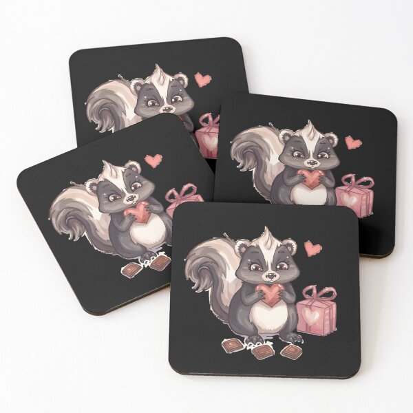 Item preview, Skunk holding a heart 3 designed and sold by Neon G.