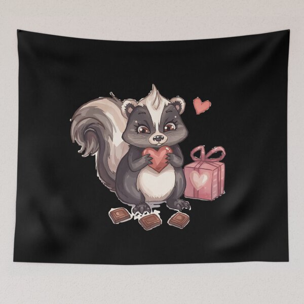 Item preview, Skunk holding a heart 3 designed and sold by Neon G.