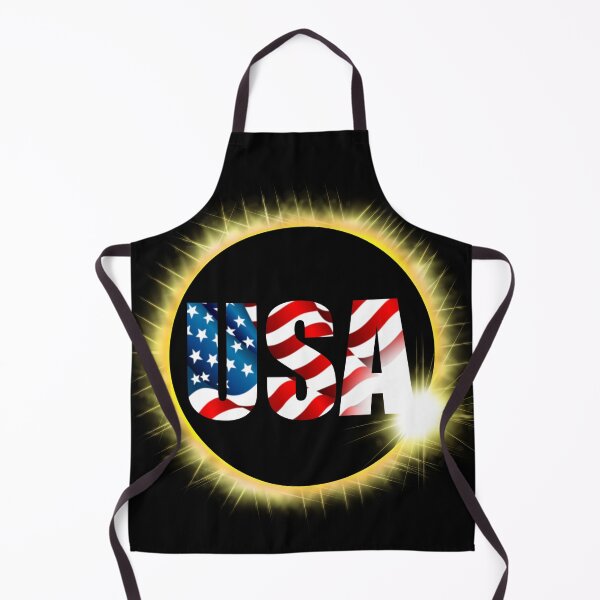 Item preview, USA Total solar eclipse red white blue America flag designed and sold by hollycooper.