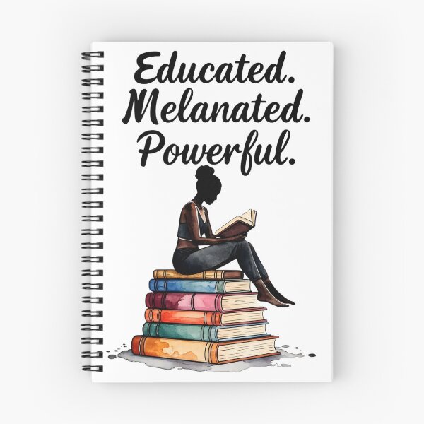 Item preview, Melanin Powered by Books – Black Girl Reading Illustration designed and sold by KivaroArt.