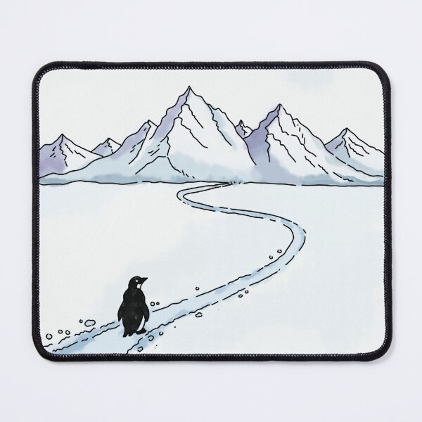 Item preview, A Penguin Walking Toward Mountains designed and sold by Jagyasini Singh.