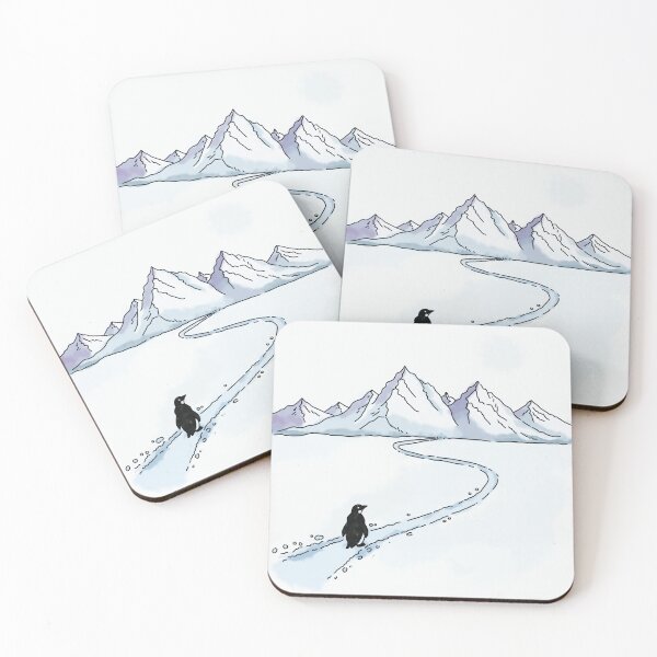 Item preview, A Penguin Walking Toward Mountains designed and sold by Jagyasini Singh.