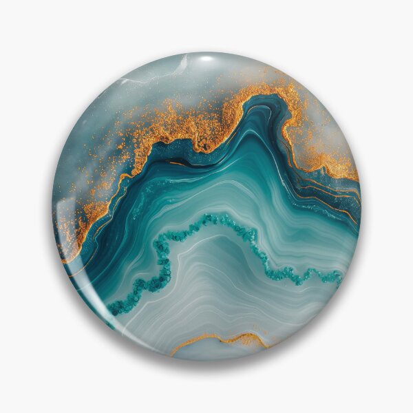 Item preview, Blue Teal Marble Abstract Oceanic Waves designed and sold by MargaretWiktor.