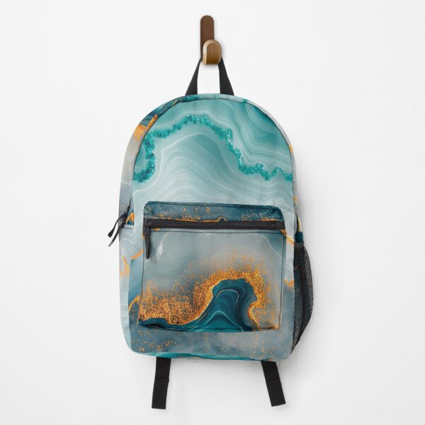 Item preview, Blue Teal Marble Abstract Oceanic Waves designed and sold by MargaretWiktor.