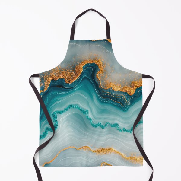 Item preview, Blue Teal Marble Abstract Oceanic Waves designed and sold by MargaretWiktor.