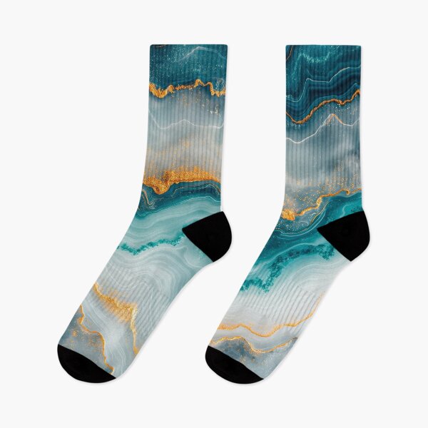 Item preview, Blue Teal Marble Abstract Oceanic Waves designed and sold by MargaretWiktor.