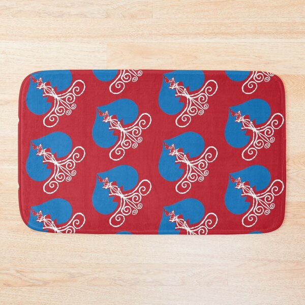 Item preview,  Blue & White Broken Hearts Cascading on Red designed and sold by Digitalmyth's Designs.