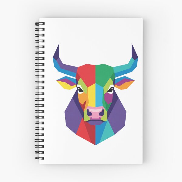 Item preview, Colorful Low Poly Bull Head designed and sold by Mazagk.