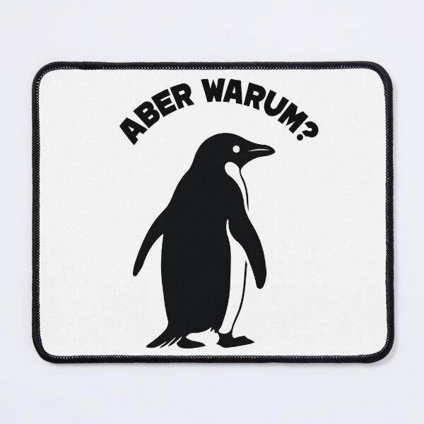 Item preview, Aber warum? Pinguin auf dem Weg zum Berg designed and sold by Felinefinesse.